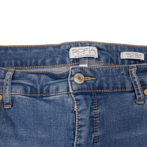 Sofia Vergara Rosa Curvy Ankle Jeans Size 18/20 Plus Womens Stretch 36 x 25.5 - Picture 10 of 11